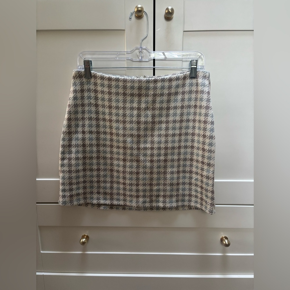 Reformation Houndstooth Mini Skirt